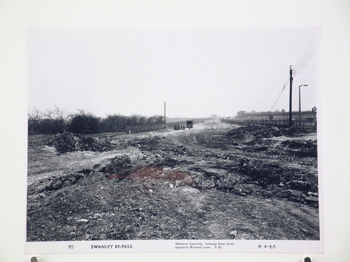 View of eastern junction, looking east from opposite Wested Lane, during construction of the Swanley Bypass, England