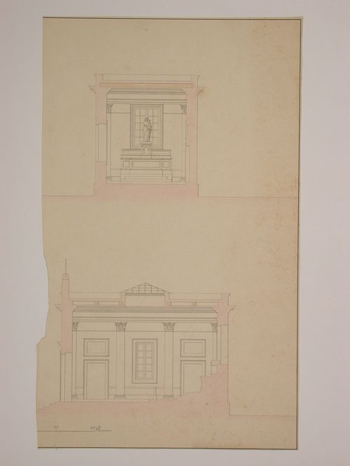 Sections for a funerary chapel