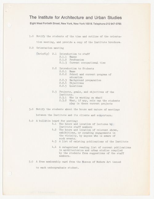 Suggestions for a better student-IAUS relationship by Richard J. Manna