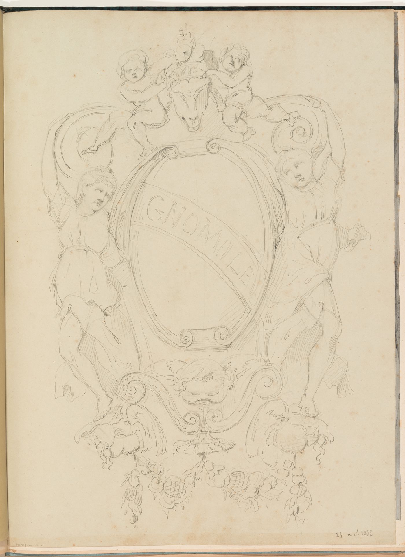 Elevation of a cartouche