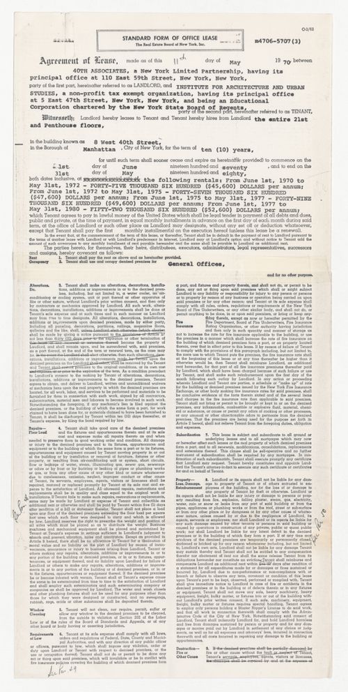 Ten years IAUS office lease