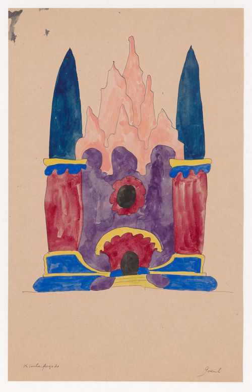 Visionary design for the west façade of a church