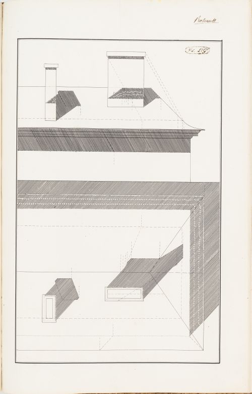 Plan and elevation for a roof, an exercise in draughting shadows