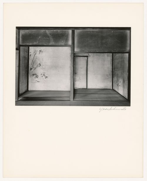 Interior view of the Third Room (also known as the Snow-scene Room) of the Middle Shoin showing the tokonoma [alcove] and mural paintings, Katsura Rikyu (also known as Katsura Imperial Villa), Kyoto, Japan