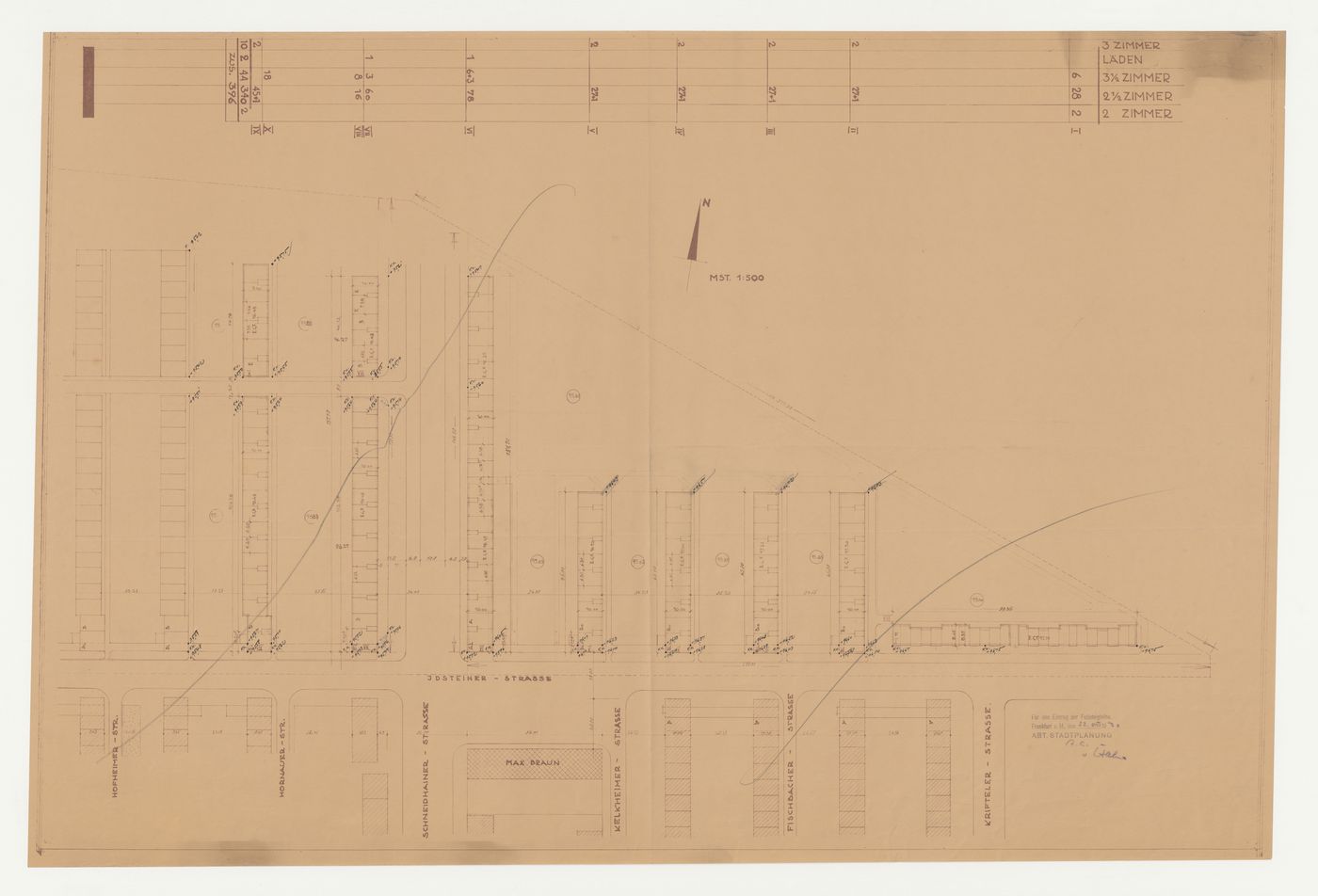 Site plan for Hellerhof Housing Estate, Frankfurt am Main, Germany