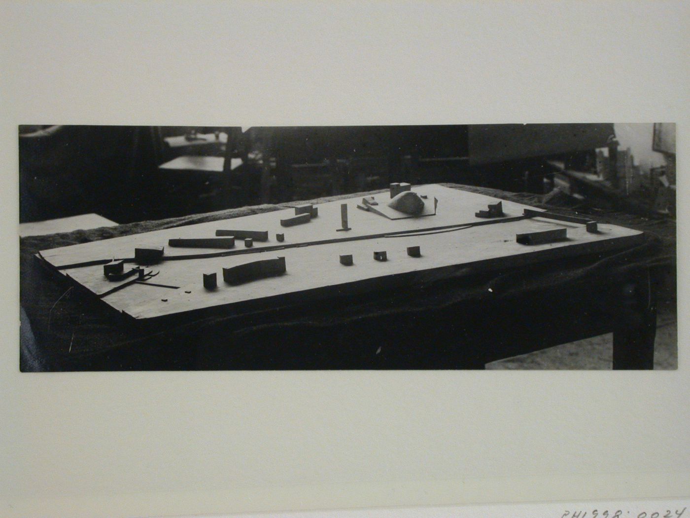 Photograph of a site model for an All-Union Palace of the Arts, Moscow