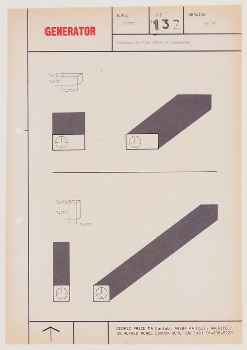 Generator: shadow studies for the 22nd of December