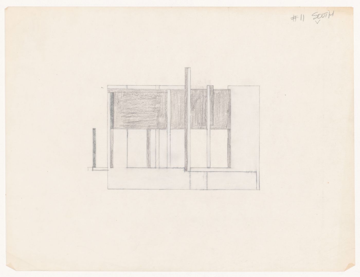 Sketch elevation for House VI, Cornwall, Connecticut