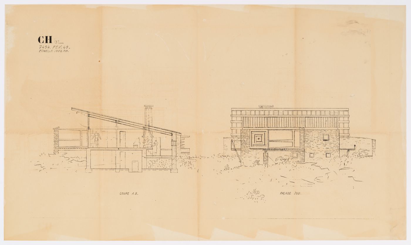 Plan for the house of Charlotte Perriand