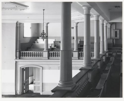 View of galleries city council chamber, fourth and fifth floors, Old City Hall, Boston, Massachusetts, United States