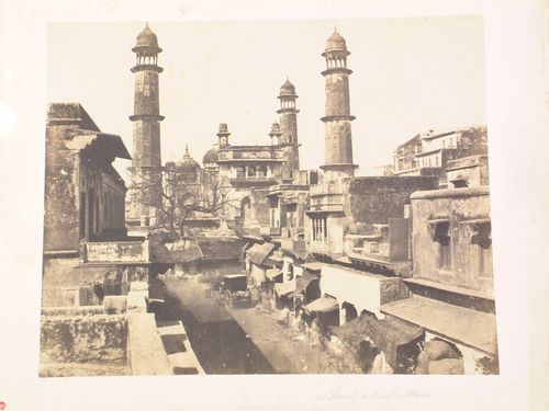 View of the Jami Masjid and a street, Mathura, India