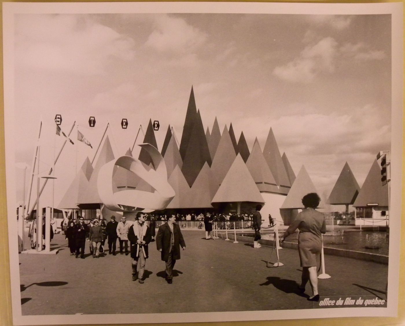 View of the Canadian Pulp and Paper Pavilion with the Steel Pavilion in background, Expo 67, Montréal, Québec