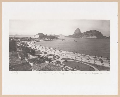 Panoramic view of drive along coast of bay, Botafogo Bay, Brazil