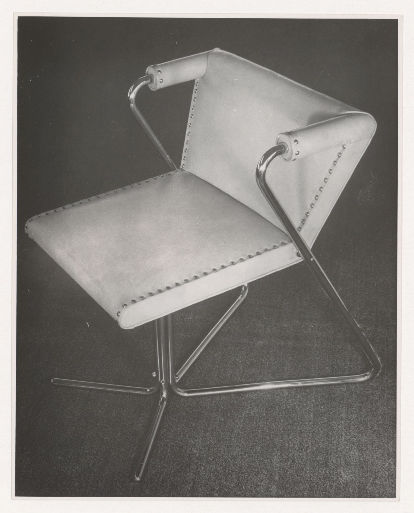 View of an office elbow chair designed by J.J.P. Oud for Metz & Co., Amsterdam, Netherlands