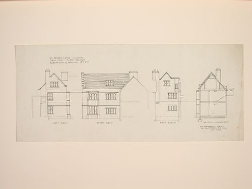 St. Peter's Home, Woking: Elevations and sections for the north portion of the new wing
