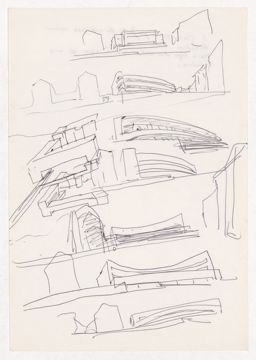 Sketch perspectives for Concurso, Block 121, Schlesisches Tor, Berlin, Germany