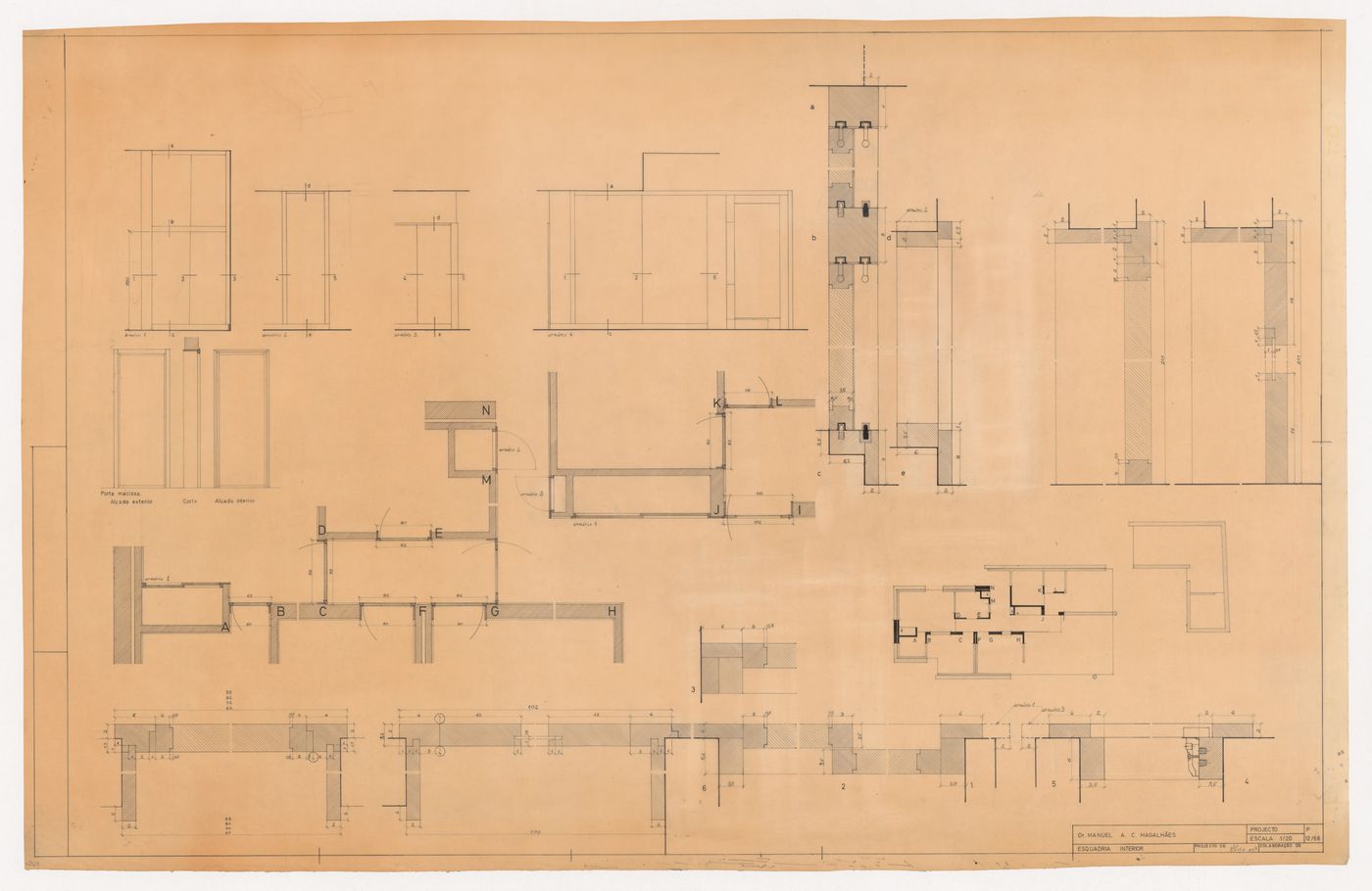 Interior details for Casa Manuel Magalhães, Porto