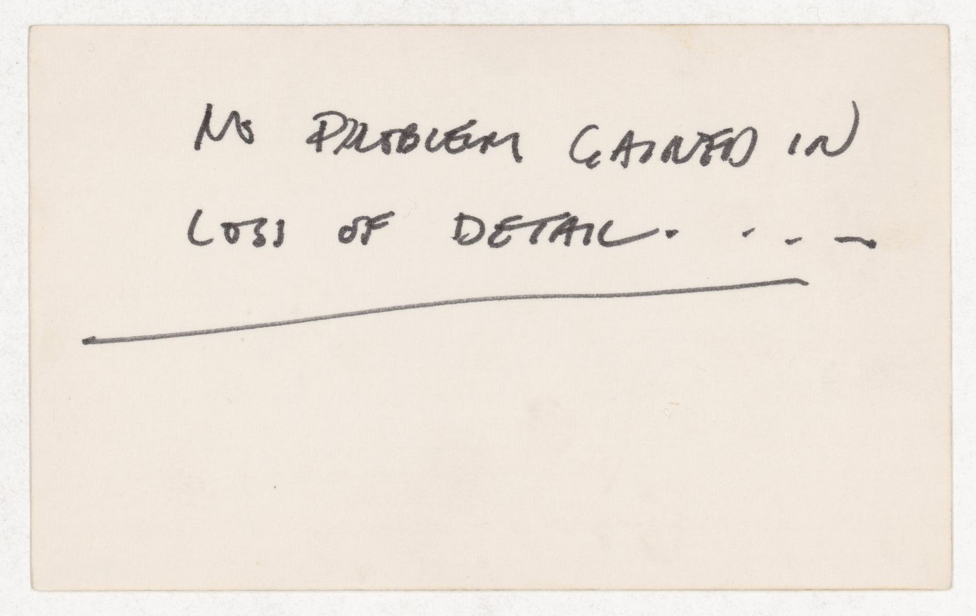 No problem gained in loss of detail...