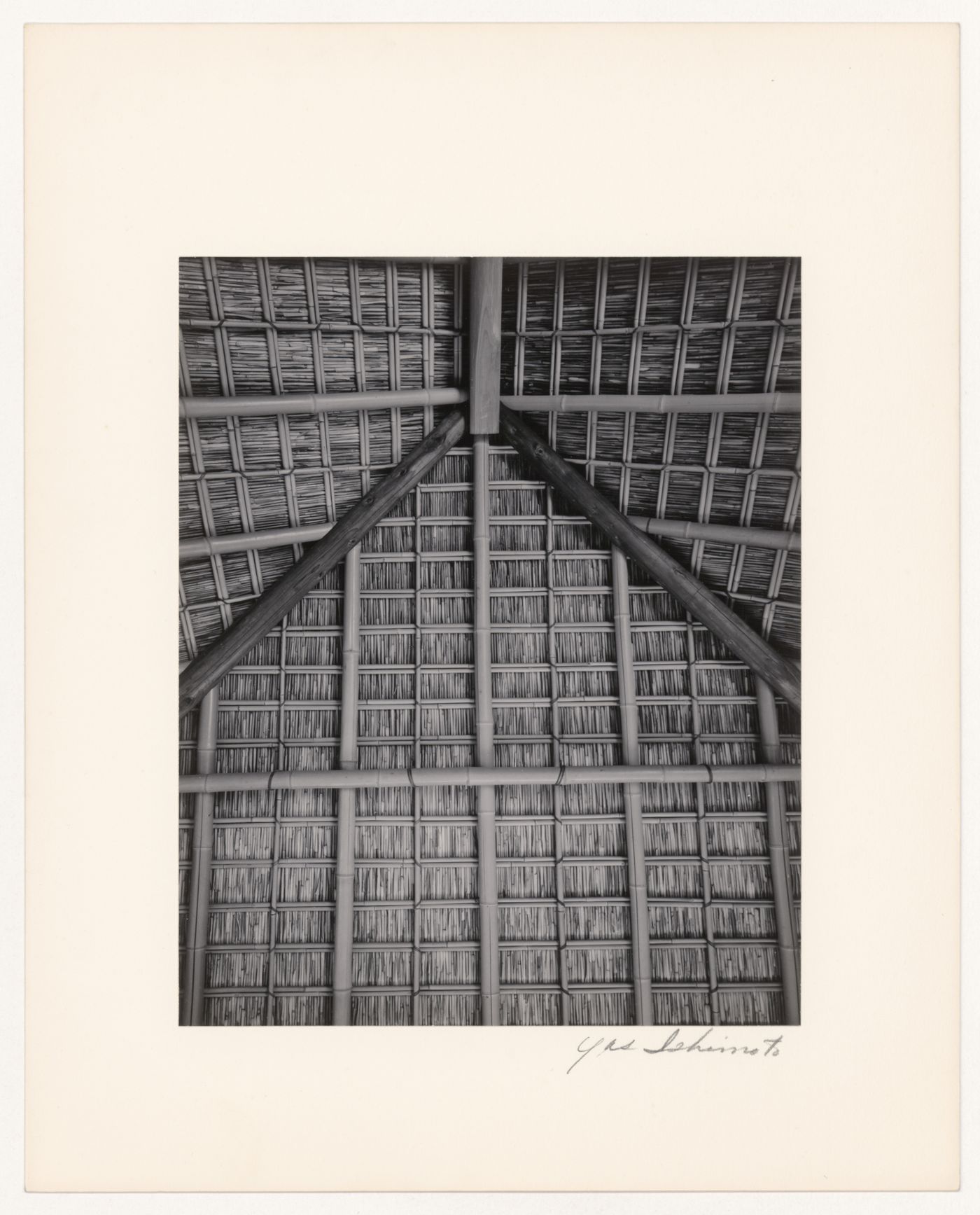 Detail of the ceiling of the Gepparo, Katsura Rikyu (also known as Katsura Imperial Villa), Kyoto, Japan