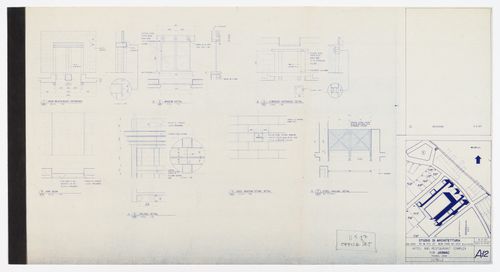 "Il Palazzo" hotel and restaurant complex, Fukuoka, Japan: office set of drawings (details, revised flanking buildings, and revised tower buildings)