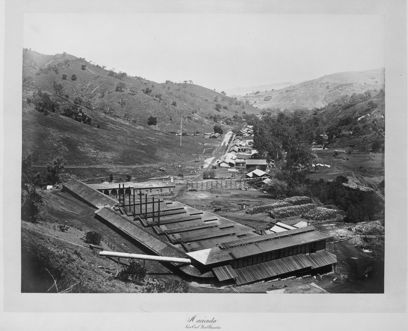 Hacienda, View East, New Almaden Mines, California, 1863
