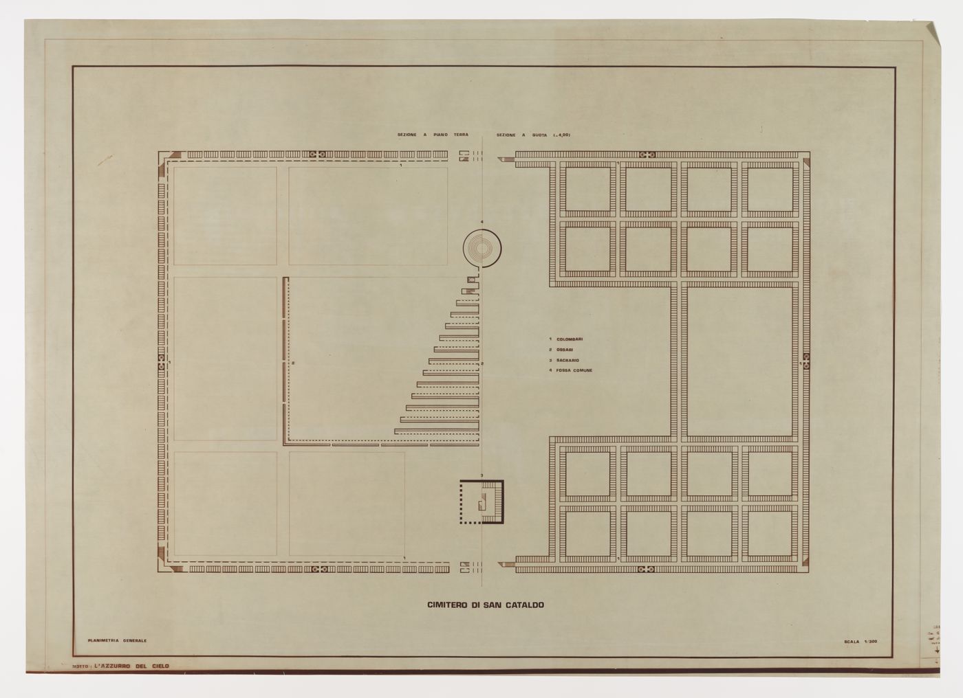 Sections, Nuovo cimitero San Cataldo, Modena, Italy