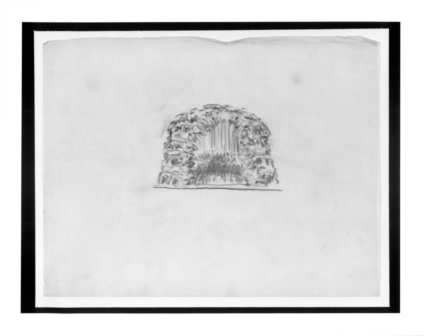 Sketch of the stage and balconies for the Concert Hall, Dresden