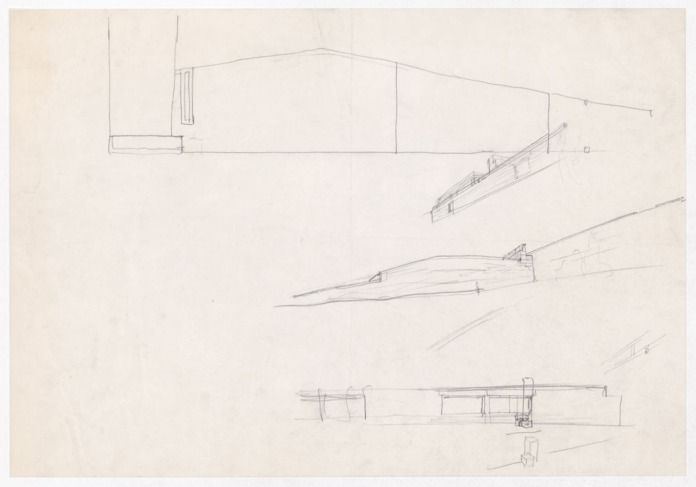 Sketch perspectives and elevations for Casa J. M. Teixeira, Quinta do Forno, Briteiros - Guimarães, Portugal