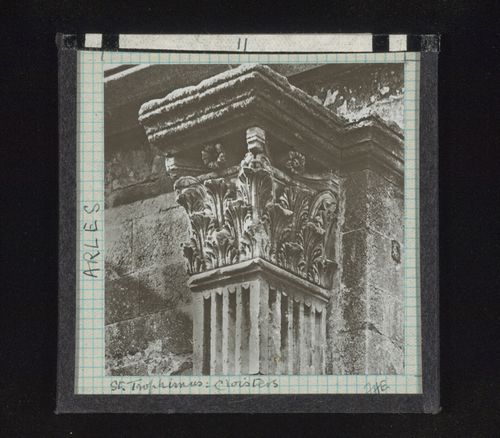 View of capital in cloister of Saint-Trophime, Arles, France