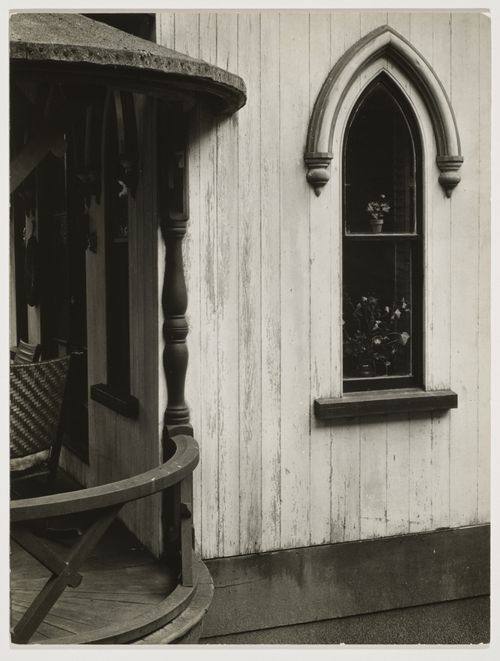 Window and curved porch from the Tabernacle City Project, Martha's Vineyard, Massachusetts