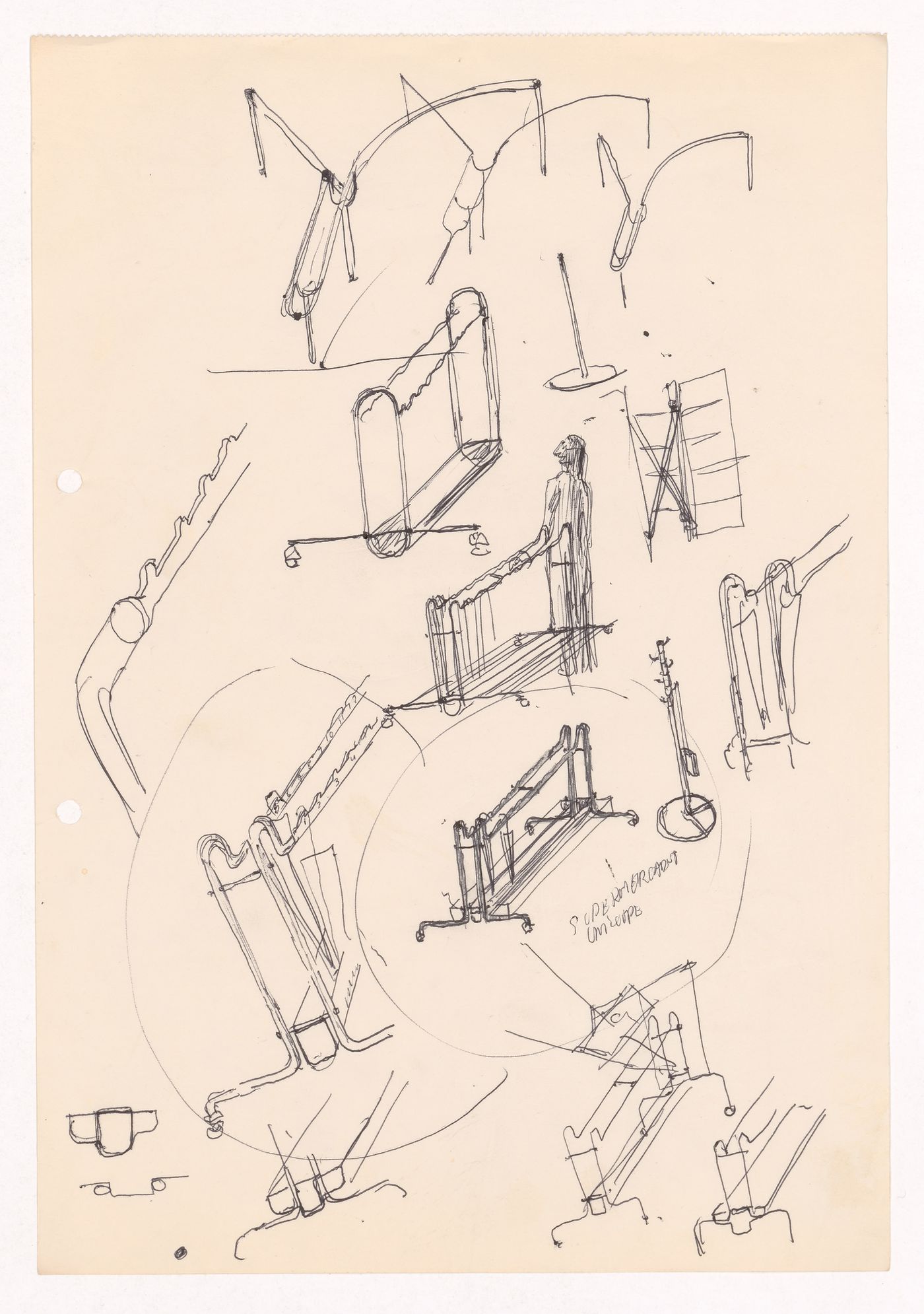 Coat rack sketches for Cooperativa Unicoope Domus / Boavista, Porto, Portugal