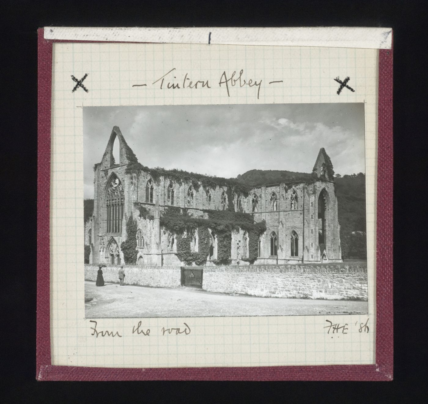 View of Tintern Abbey from the road, Monmouthshire, Wales
