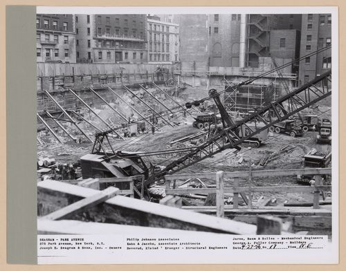 Seagram building under construction, 375 Park avenue, New York, N.Y., north-east view