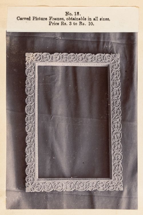 View of a frame, F. Beato Limited, C Road, Mandalay, Burma (now Myanmar)