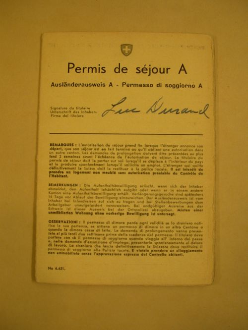 Permis de séjour en Suisse