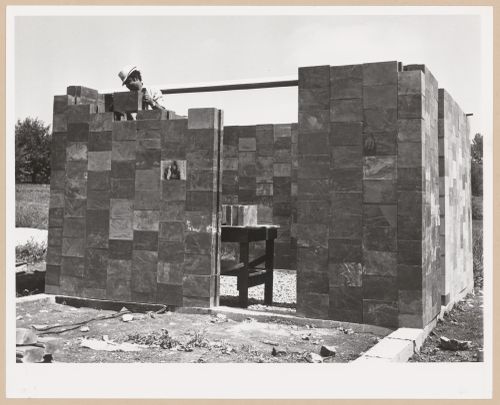 Photograph of Ecol House under construction