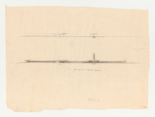 Boeing Airport, Burbank, California: Elevation for buildings as seen from the park