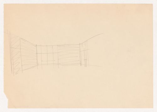 Perspective sketch for the Metallurgy Building, Illinois Institute of Technology, Chicago