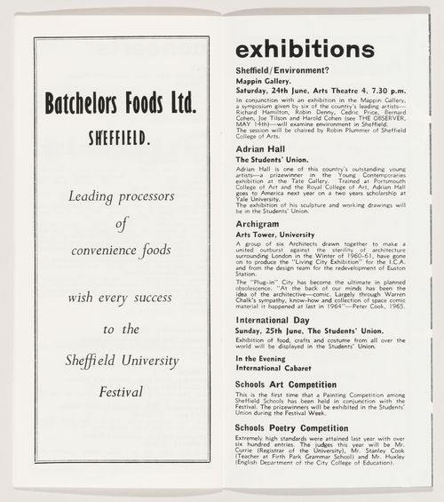 Diary: Sheffield Festival 67: June 23-July 2