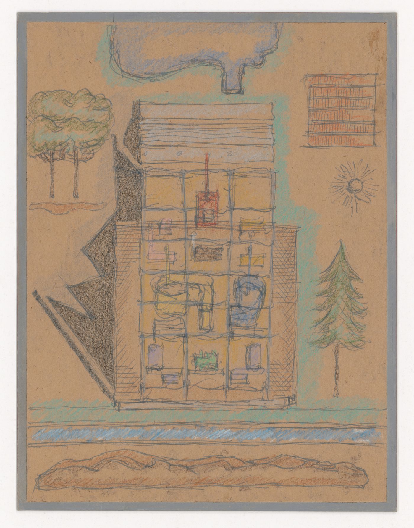 Sketch elevation for 0 30 45 60 90 House