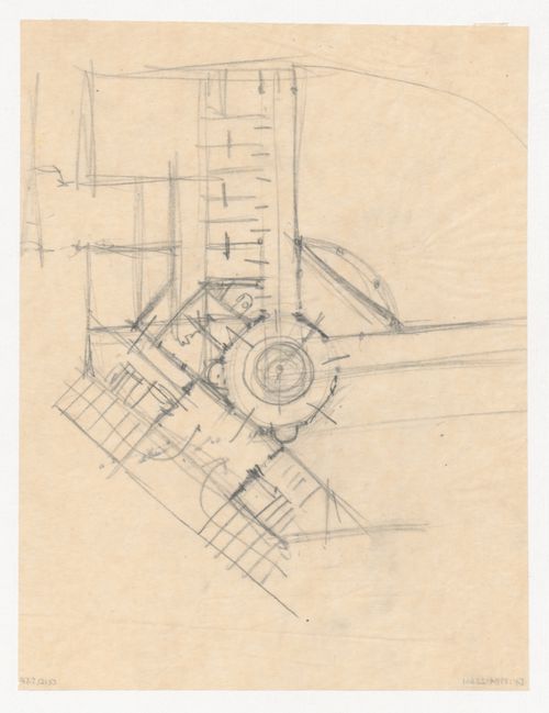 Sketch plan for a city hall for the reconstruction of the Hofplein (city centre), Rotterdam, Netherlands
