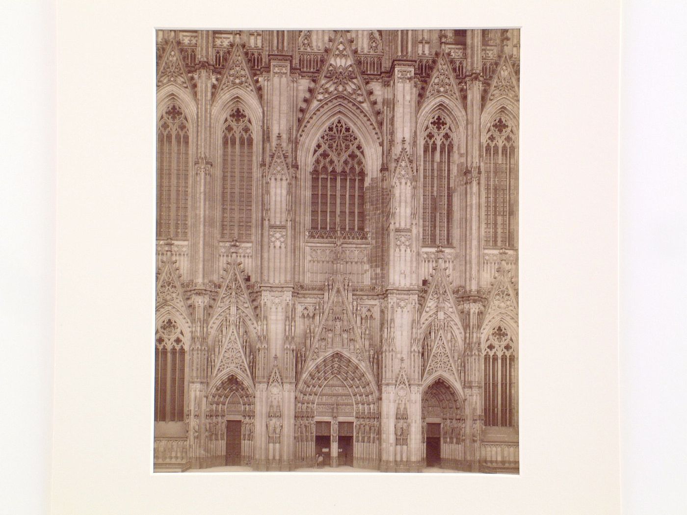 Detail of west portals, and windows above, Cologne, Germany