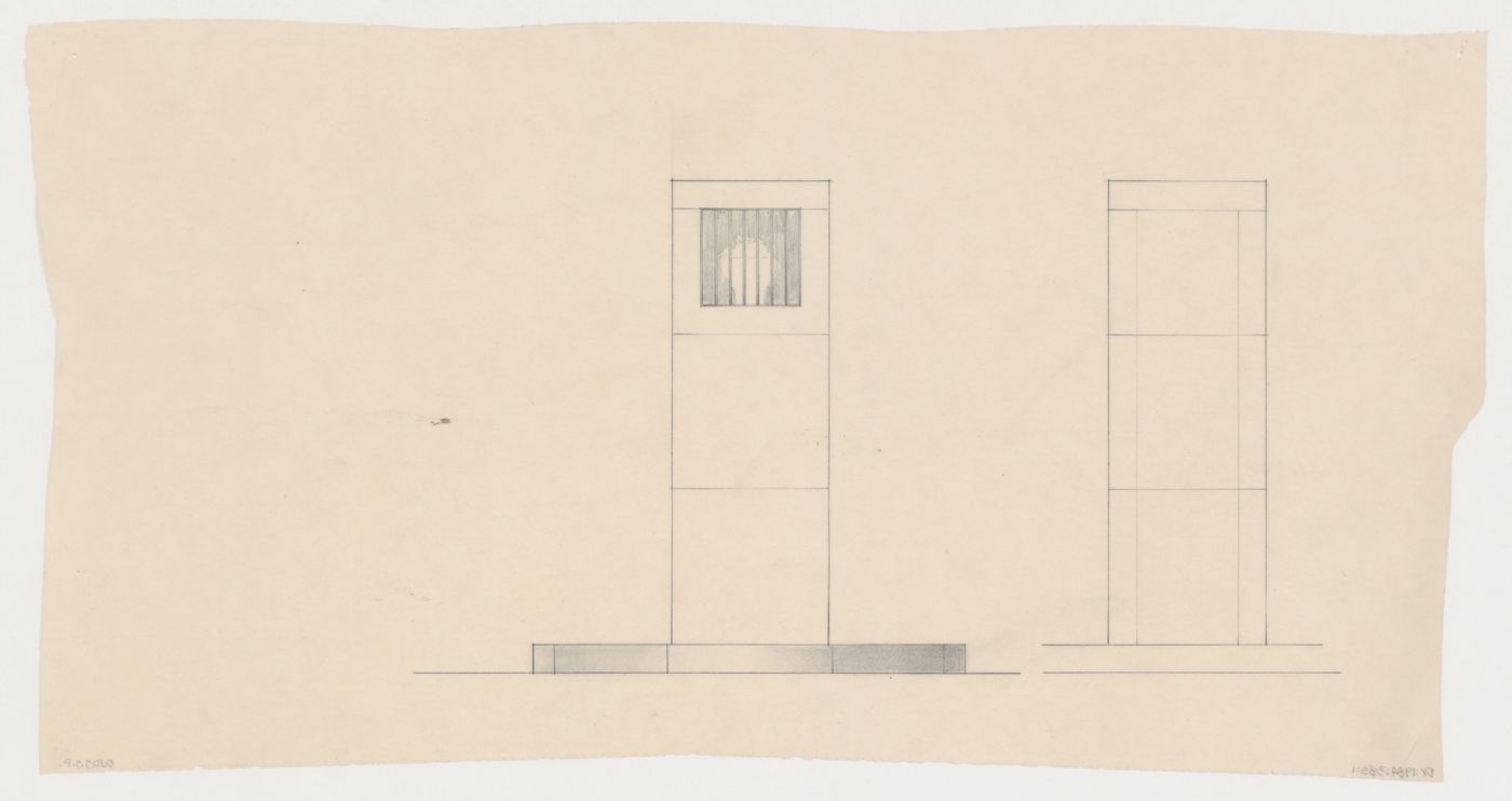 Elevations for Grebbeberg Monument, Rhenen, Netherlands