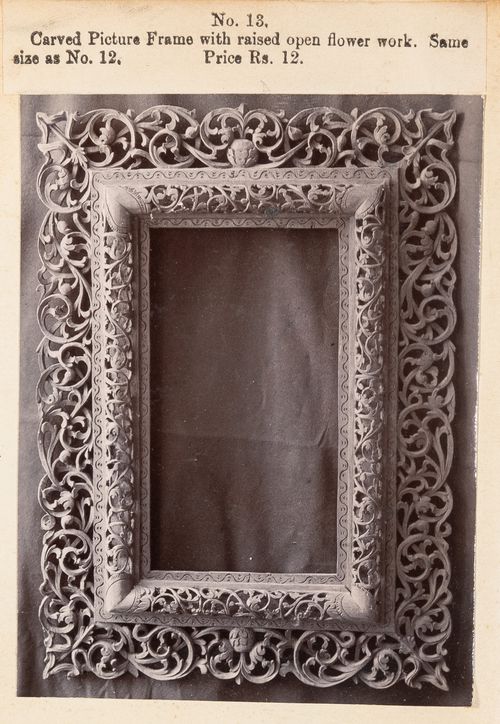 View of a frame, F. Beato Limited, C Road, Mandalay, Burma (now Myanmar)
