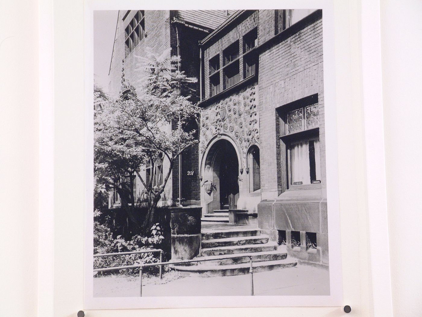 View to the main entrance to the Gilbert Lee house, 201 John R. Street, Detroit, Michigan