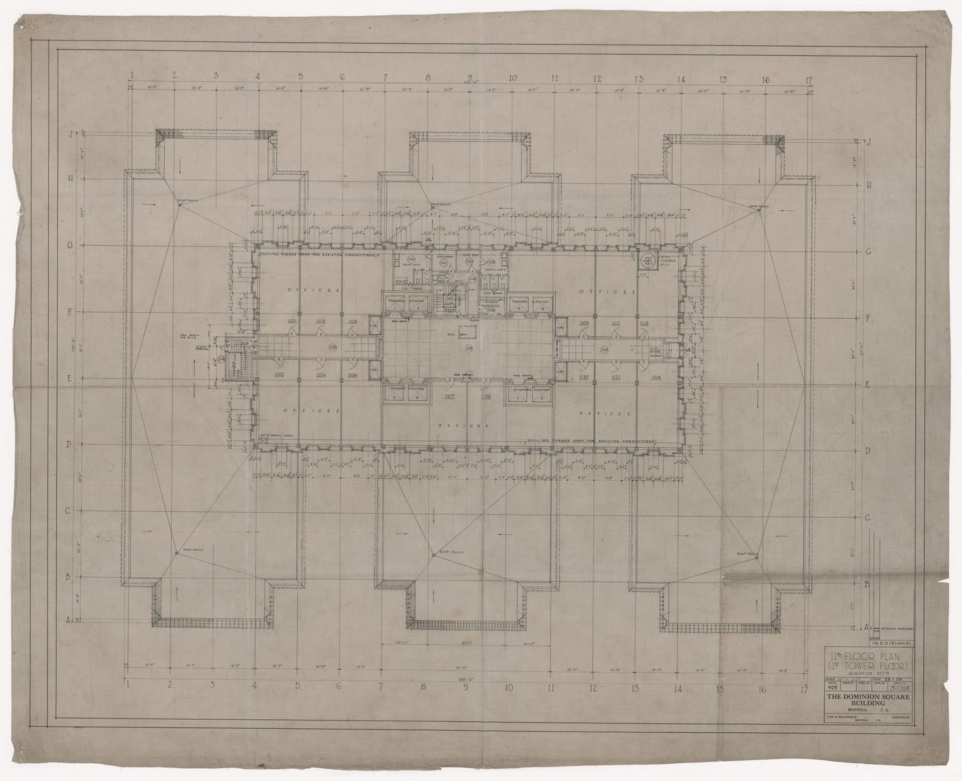 Floor plan for Dominion Square Building, Montreal, Québec