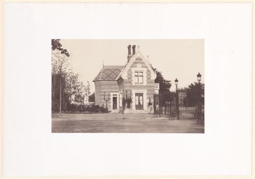 Bois de Boulogne, view of gatehouse, Porte Maillot, Paris, France