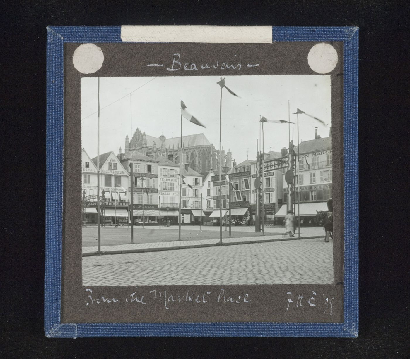 View of Cathédrale Saint-Pierre from marketplace, Beauvais, France