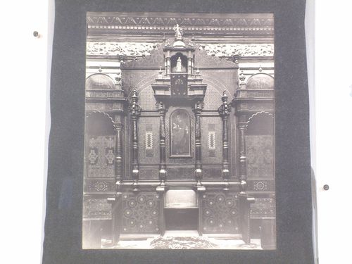 View of the bishop's throne in the choir of the Catedral de Puebla, Mexico