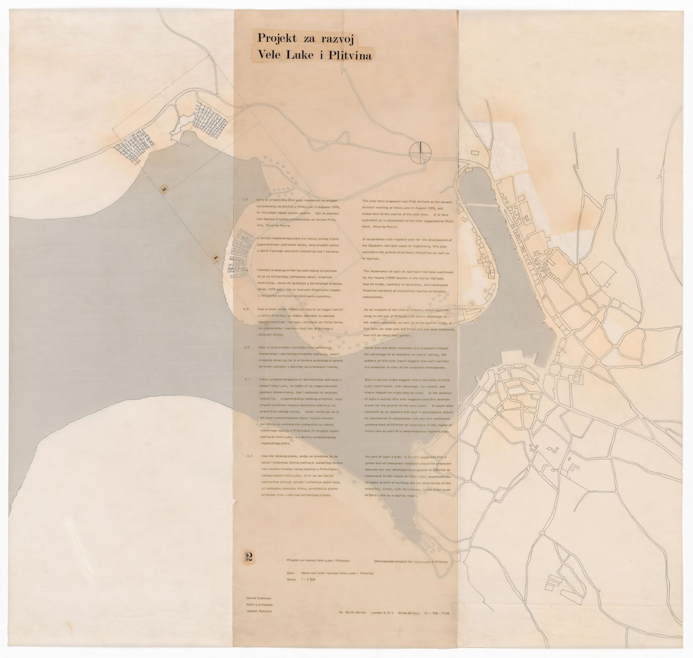 Site plan for Vela Luka Development Project Competition, Vela Luka, Croatia